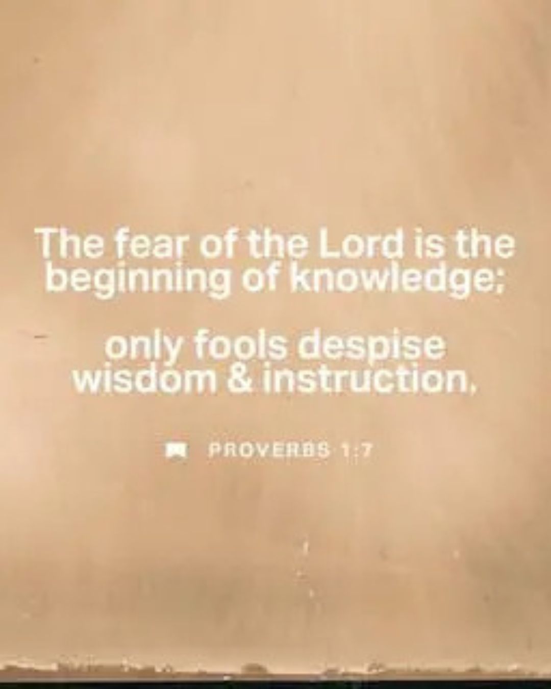 The fear of the Lord is the beginning of..